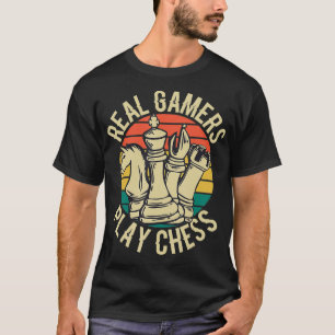 Chess Real Gamers spelar schess T Shirt