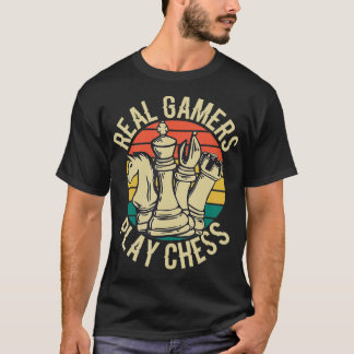 Chess Real Gamers spelar schess T Shirt