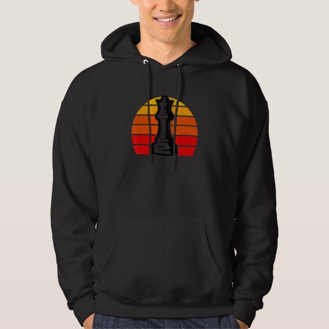 Chess Retro Graphic Chess Player Checkmate Board G Hoodie (Framsida)