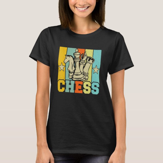 Chess Retro Graphic Chess Player Checkmate Board G T Shirt (Framsida)
