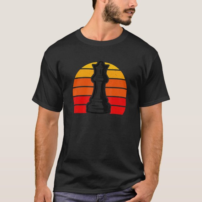 Chess Retro Graphic Chess Player Checkmate Board G T Shirt (Framsida)