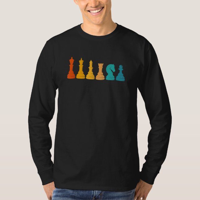 Chess Retro Graphic Chess Player Checkmate Board G T Shirt (Framsida)