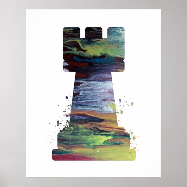 Chess Rook Art Poster (Framsidan)