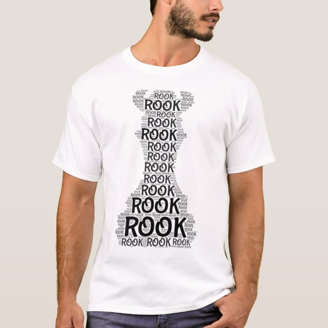Chess Rook Ord Bild T-Shirt (Framsida)