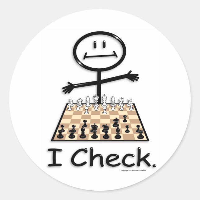 Chess Runt Klistermärke (Framsida)
