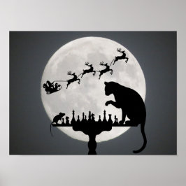 Chess Santa Full Moon Cat and Mouse Game-jul Poster