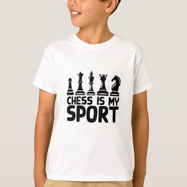 Chess - schack är min sport t shirt (Framsida)