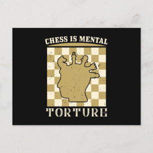 Chess - schack är psykisk tortyr vykort