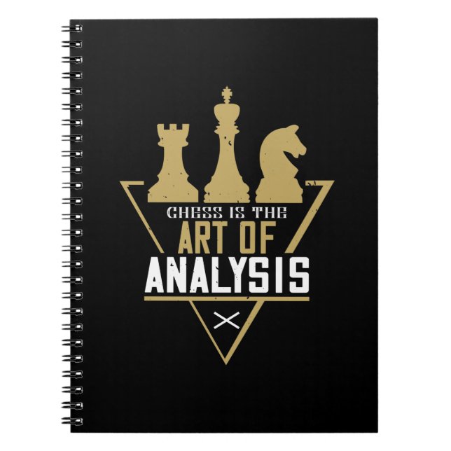 Chess - schack är tecknet på analys anteckningsbok (Framsidan)