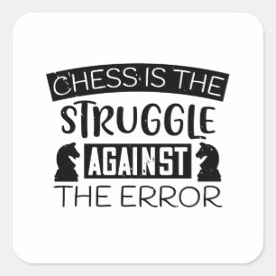 Chess - schack kämpar mot fel fyrkantigt klistermärke