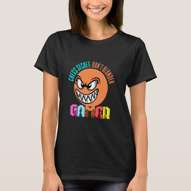 Chess Secret Blunder Gamer T Shirt (Framsida)