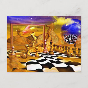 Chess Series, Chess Paintings, Chess Art Vykort