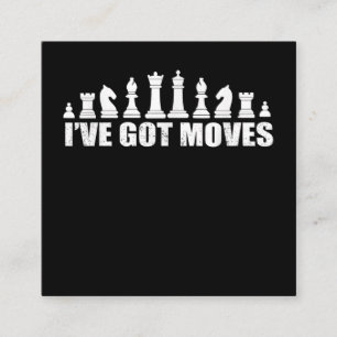 Chess Set Biet Inve Har Moves Fläkt Älskare Cool Fyrkantigt Visitkort
