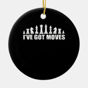 Chess Set Biet Inve Har Moves Fläkt Älskare Cool Julgransprydnad Keramik