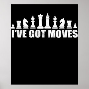 Chess Set Biet Inve Har Moves Fläkt Älskare Cool Poster
