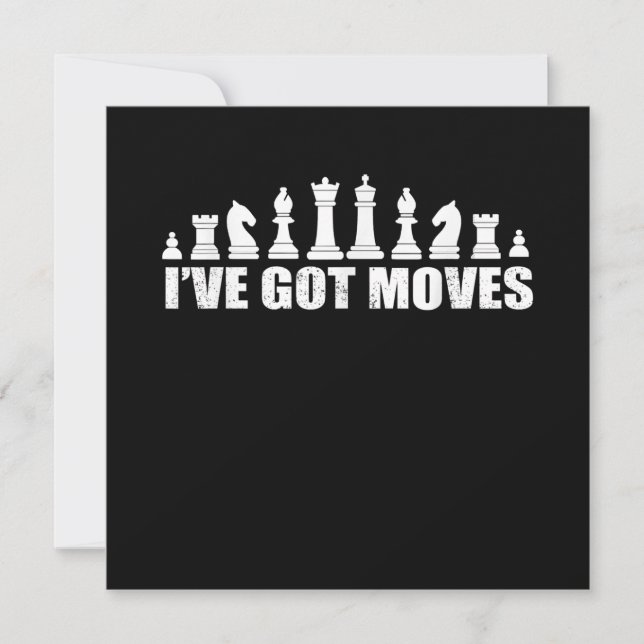 Chess Set Biet Ive Har Moves Fläkt Älskare Coola Inbjudningar (Framsida)