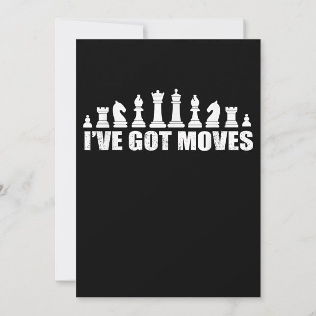Chess Set Biet Ive Har Moves Fläkt Älskare Coola Julkort (Framsida)