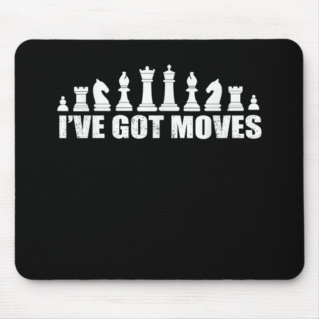 Chess Set Biet Ive Har Moves Fläkt Älskare Coola Musmatta (Framsidan)