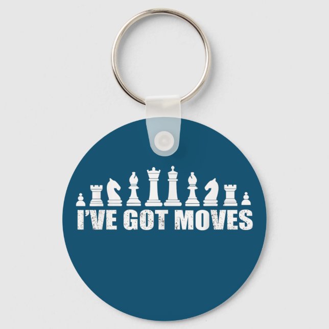 Chess Set Biet Ive Har Moves Fläkt Älskare Coola Nyckelring (Framsida)