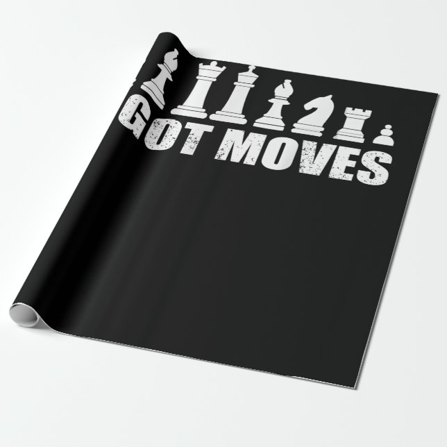 Chess Set Biet Ive Har Moves Fläkt Älskare Coola Presentpapper (Utrullad)
