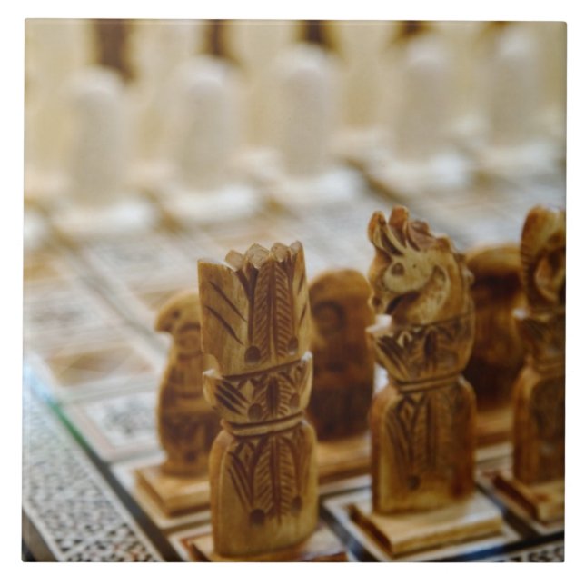 Chess set for sale, Khan el Khalili Bazaar Kakelplatta (Framsidan)