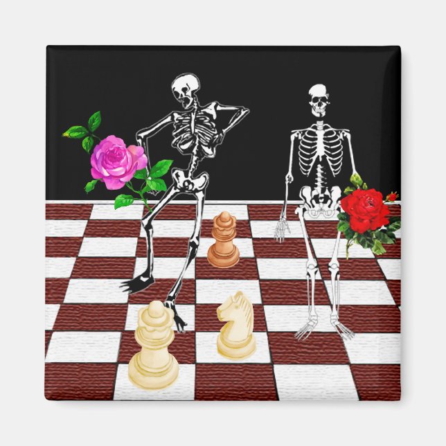 Chess Skeletons Magnet (Framsidan)