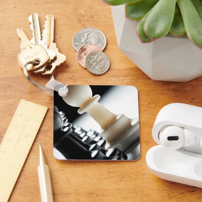 Chess Soldier Printed Keychains Nyckelring (Skrivbord)