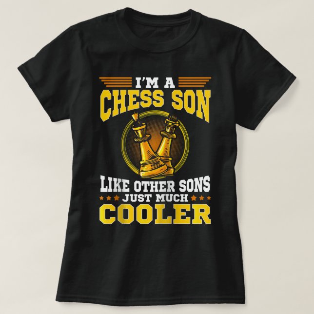 Chess Son Board Game Älskare Friend Raglan Basebal T Shirt (Design framsida)