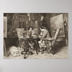 Chess-spel 1898 poster