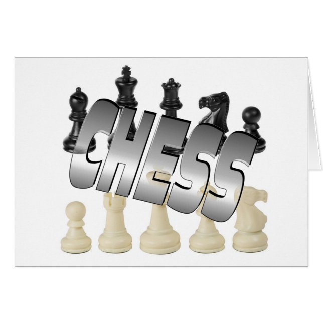 Chess-spel Hälsningskort (Framsidan Horizontal)