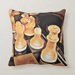 Chess-spel Original Abstrakt Art Kudde