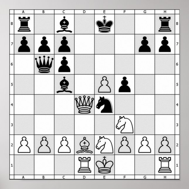 Chess-spel Poster fyra (Framsidan)