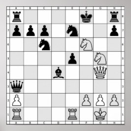 Chess-spel Poster nio