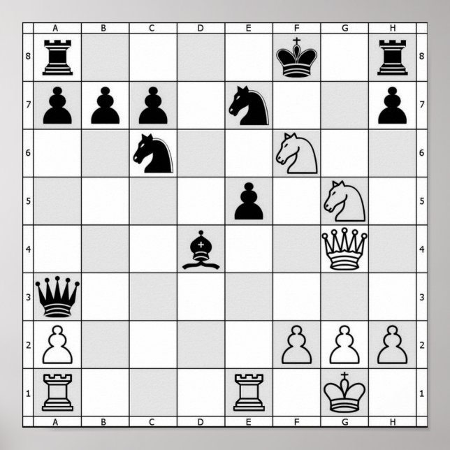 Chess-spel Poster nio (Framsidan)