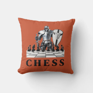 Chess-spel, strategiskt, tänkande framåt, schackma kudde
