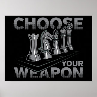 Chess-spel Välj vapen Poster