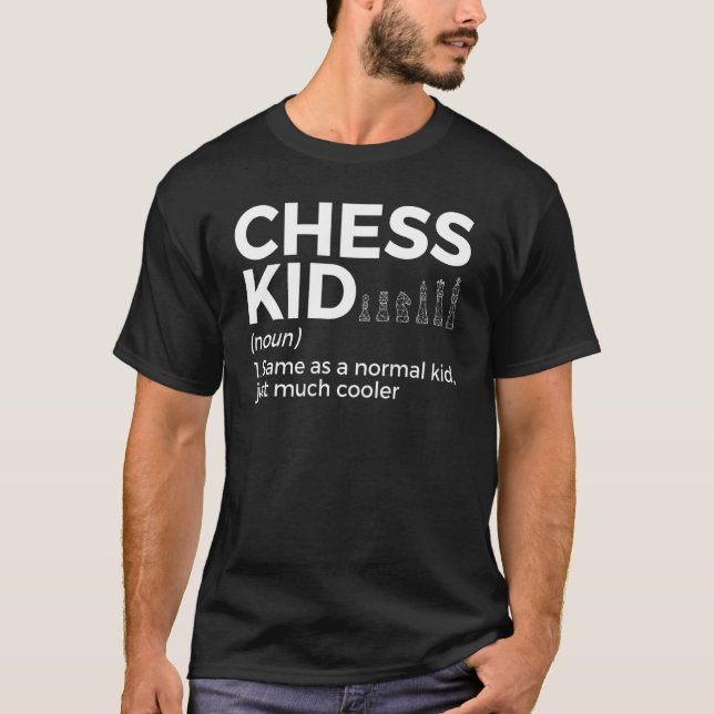 Chess-spelare för Chess Kid Definition Chess T Shirt (Framsida)