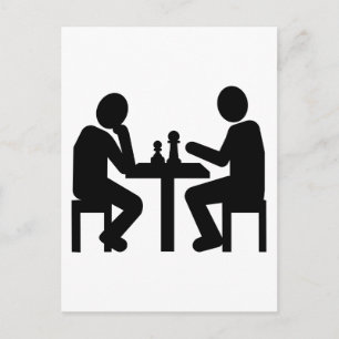 Chess-spelare Vykort