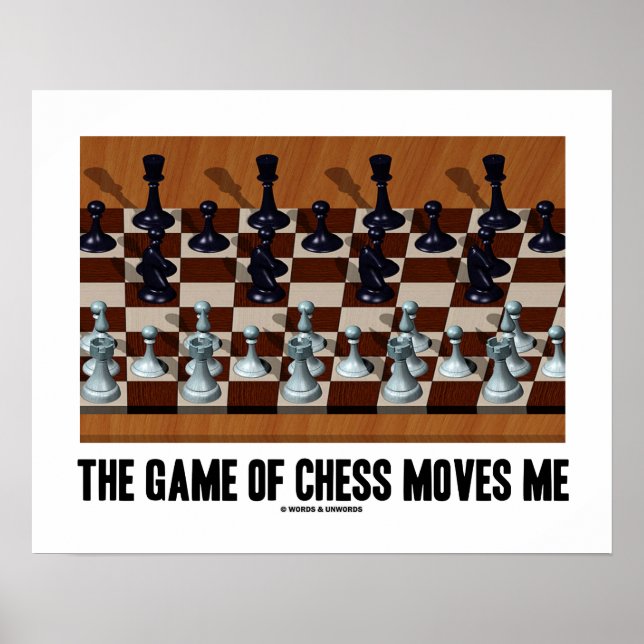 Chess-spelet får mig att chess-stereogrammet poster (Framsidan)