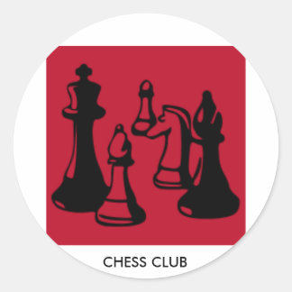 CHESS STICKER RUNT KLISTERMÄRKE
