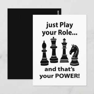 Chess Strategy Player Vykort