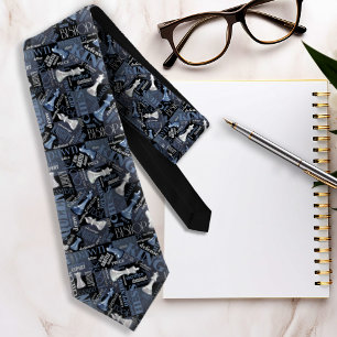 Chess Terms och Delarare Silver och Blue ID784 Slips