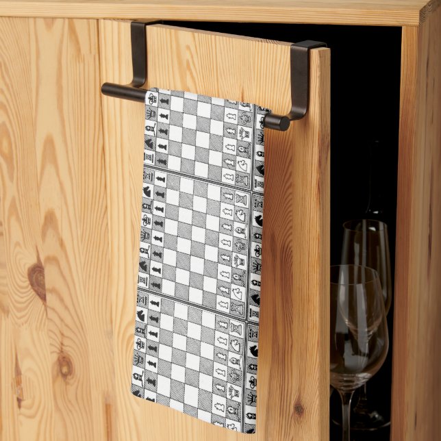 Chess Theme Kitchen Towels Kökshandduk (Thirds Fold)
