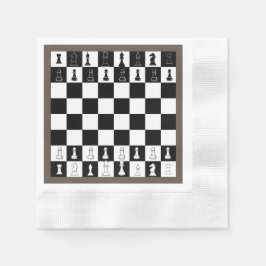 Chess Theme Papper Napkins - Elegant Chessboard De Pappersservett