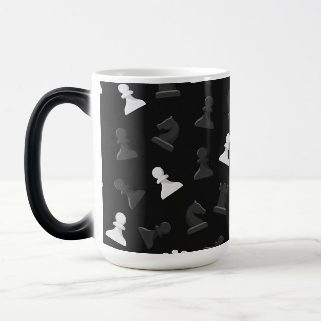 Chess Themed Mug Magisk Mugg (Vänster)