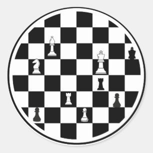 Chess Themes Stickers - Elegant Chessboard Design Runt Klistermärke