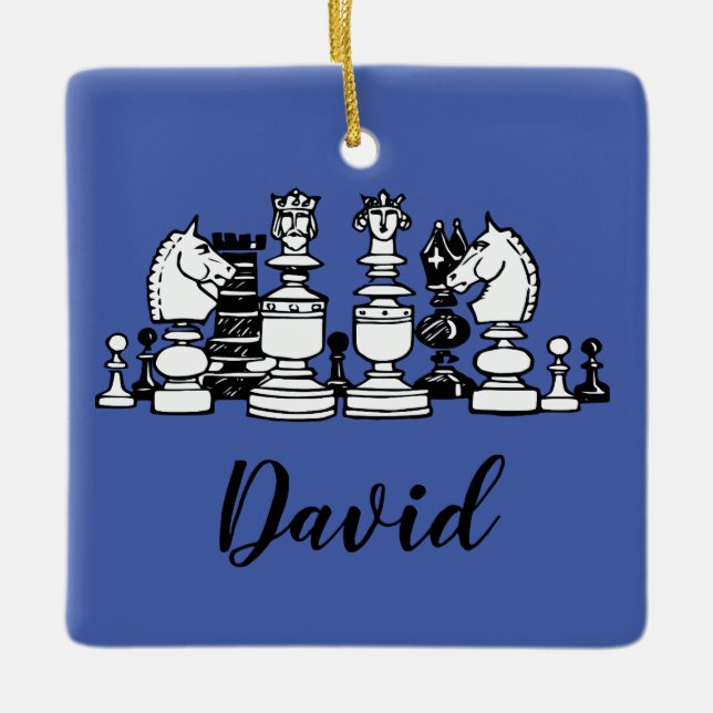 Chess Thned Personlig Ornament (Framsida)