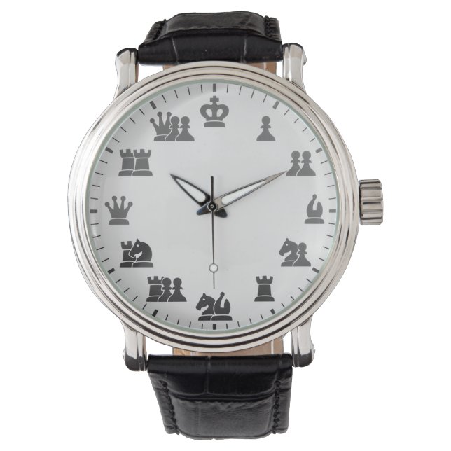 Chess Thned Wall Clock Armbandsur (Framsida)