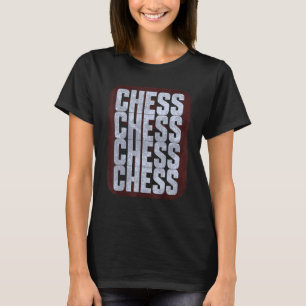 Chess Tont Block 3D Script Chess är Strategi T Shirt
