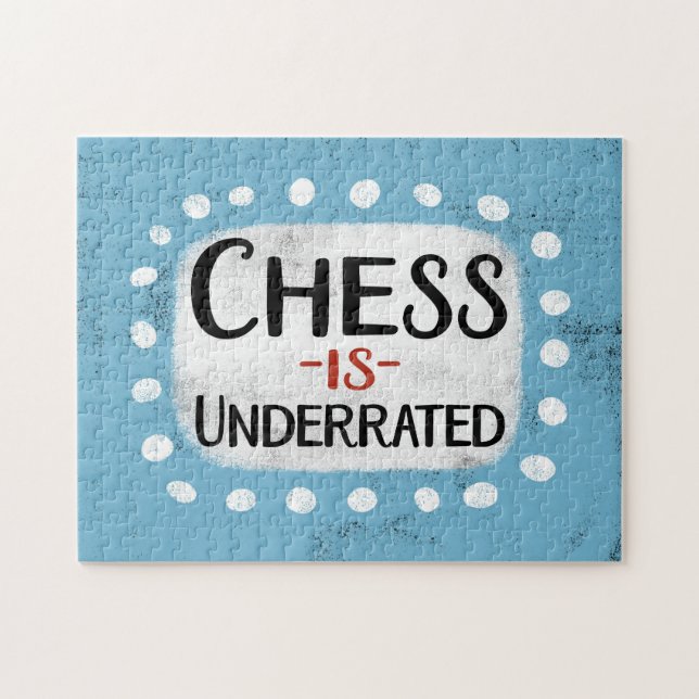 Chess underskattas Jigszawa Puzzle Pussel (Horisontell)